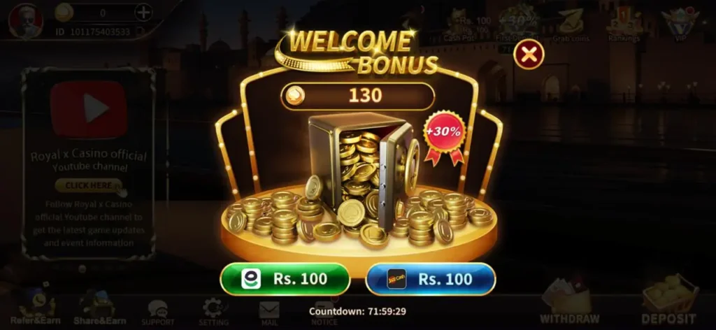 Welcome Bonus